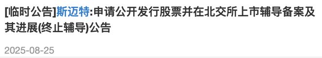 刚刚！1小巨人IPO终止！辅导小组劝解终止辅导…